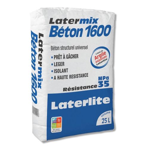 Latermix Béton 1600 : 35 MPa lightweight structural concrete mix